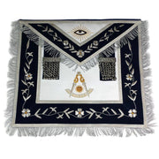Past Master Blue Lodge Apron – Gold & Silver Bullion Hand Embroidery
