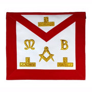 Master Mason Blue Lodge Apron – Red Velvet with Golden Bullion And Wire