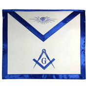 Master Mason Blue Lodge Apron – Blue Satin Square & Compass G