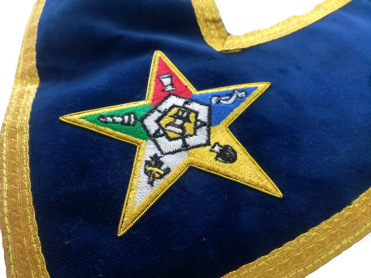 Associate Patron OES Collar – Royal Blue with Gold Braid – detail 2