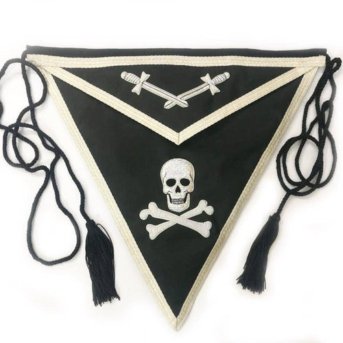 Knights Templar Apron – Silver Bullion Embroidery – product view