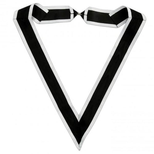 Officers Order of Malta Collarette – Black & White Moire – product view