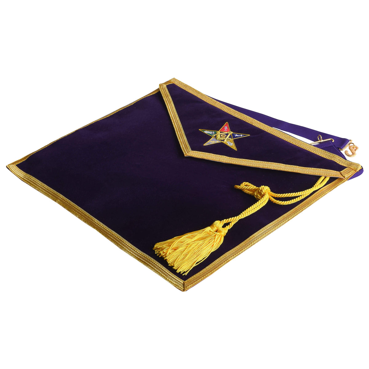 Patron OES Apron – Purple Velvet Hand Embroidery – detail 2