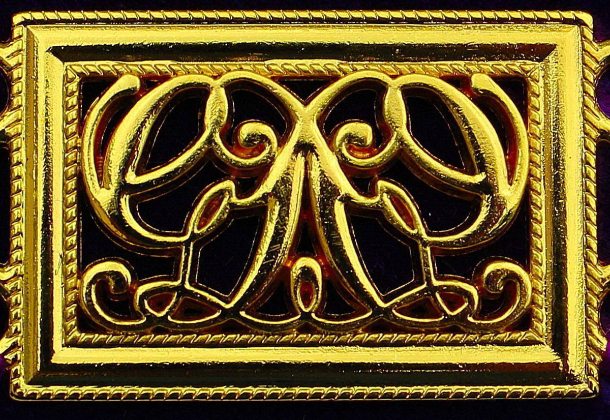 Grand Officers Blue Lodge Chain Collar – Gold Plated On Blue Velvet – detail 2