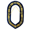 Grand Officers Blue Lodge Chain Collar – Gold Plated On Blue Velvet