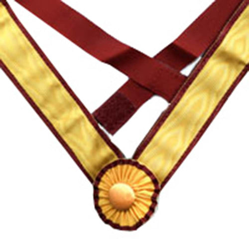 Past Grand Officers Order of The Secret Monitor Collarette – Yellow with Rosette – product view