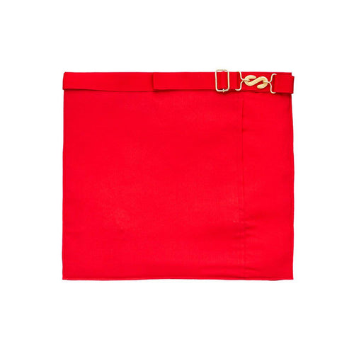 17th Degree Scottish Rite Apron – Red & Yellow Hand Embroidery – detail 2