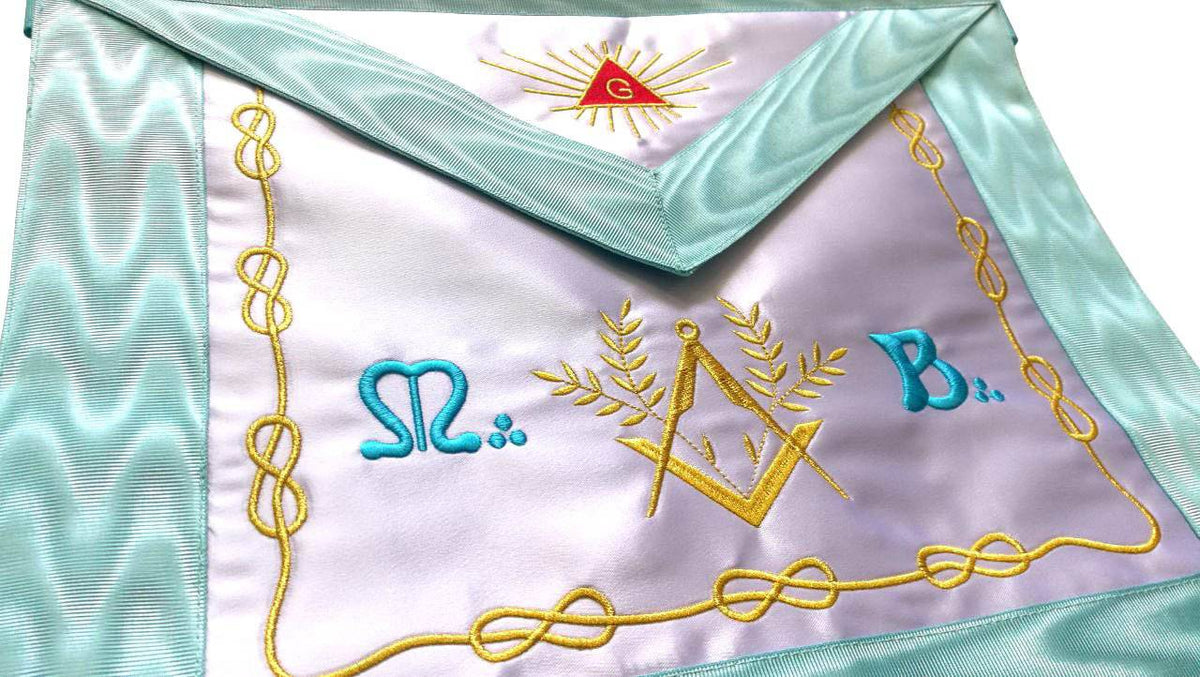 Master Mason French Rite Apron – Silk & Moire – detail 2
