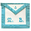 Master Mason French Rite Apron – Sky Blue Moire Square & Compass