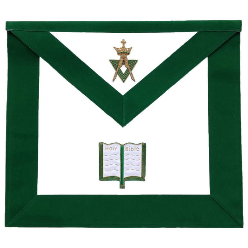 Chaplain Allied Masonic Degrees Apron – Green Velvet – product view