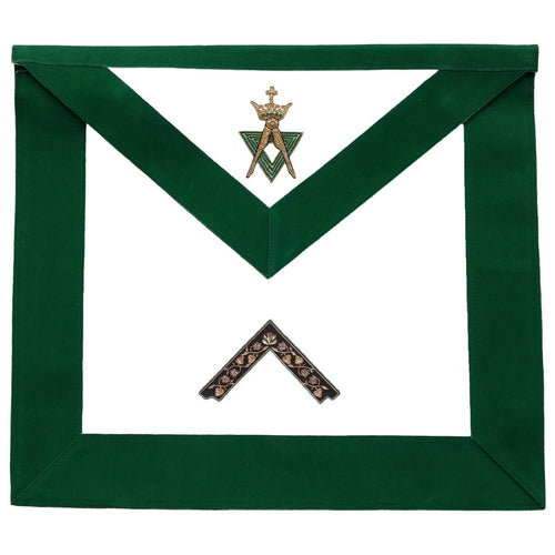 Worshipful Master Allied Masonic Degrees Apron – Green Velvet – product view