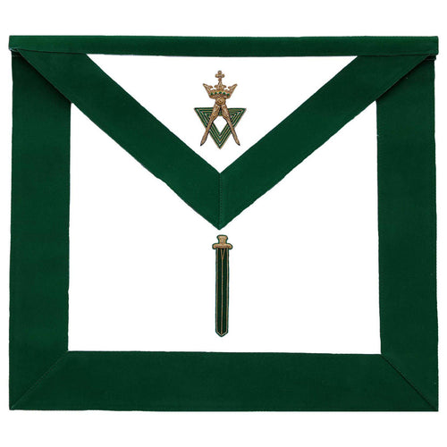 Sentinel Allied Masonic Degrees Apron – Green Velvet – product view