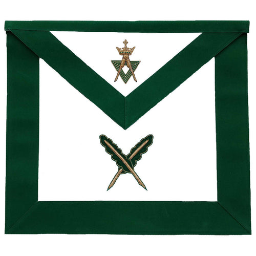 Secretary Allied Masonic Degrees Apron – Green Velvet – product view