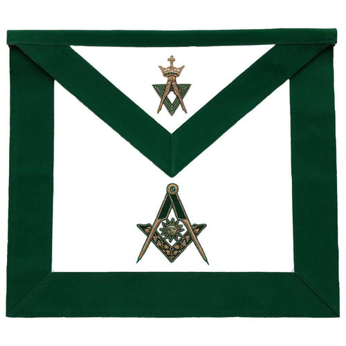 Senior Deacon Allied Masonic Degrees Apron – Green Velvet – product view