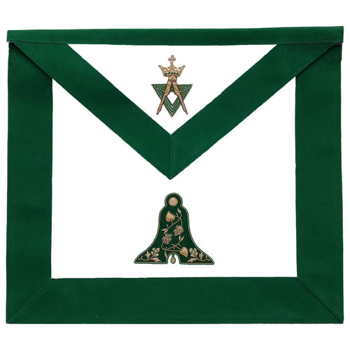 Senior Warden Allied Masonic Degrees Apron – Green Velvet – product view