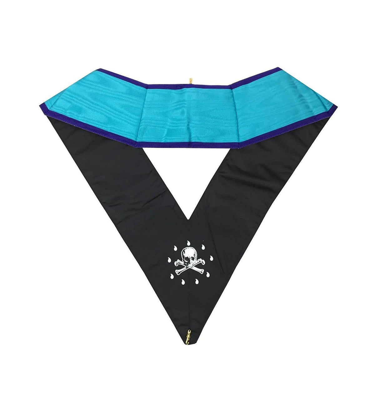 Worshipful Master Memphis Misraim Collar – Sky Blue Hand Embroidery – detail 2