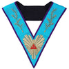 Worshipful Master Memphis Misraim Collar – Sky Blue Hand Embroidery