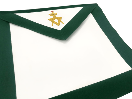 Member Allied Masonic Degrees Apron – Green Velvet – detail 2
