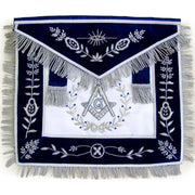 Master Mason Blue Lodge Apron – Navy Blue Chenille with Fringe