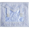 Past Master Blue Lodge Apron – All White with Side Tabs & Wreath