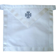 31st Degree Scottish Rite Apron – All White with Logo