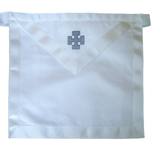 31st Degree Scottish Rite Apron – All White with Logo – product view