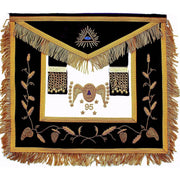 95th Degree Scottish Rite Apron – Purple Velvet with Gold Braid & Bullion Wire Fringe