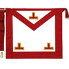 Worshipful Master Scottish Rite Apron – White & Red Moire Borders with Triple Taus