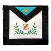 4th Degree Scottish Rite Apron – White, Sky Blue with Sprig Acacia Embroidery