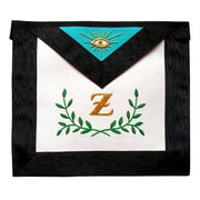 4th Degree Scottish Rite Apron – White, Sky Blue with Sprig Acacia Embroidery