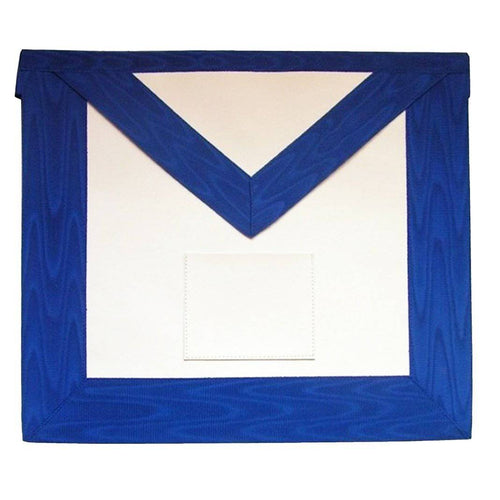 12th Degree Scottish Rite Apron – White & Royal Blue Moire – product view
