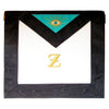 4th Degree Scottish Rite Apron – White, Sky Blue Gold Embroidery