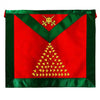 15th Degree Scottish Rite Apron – Red & Green with Gold Bullion Enbroidery