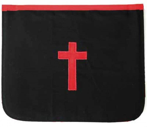 18th Degree Scottish Rite Apron – White & Red Satin – detail 2