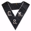 30th Degree Scottish Rite Collar – CKS Black Satin with Grey Borders