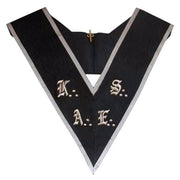 30th Degree Scottish Rite Collar – AKAES Black Moire with Grey Borders