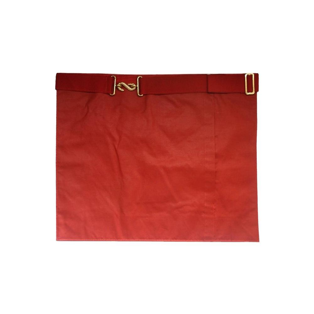 26th Degree Scottish Rite Apron – All Red Satin & Moire Prince of Mercy – detail 2