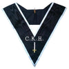Deuxième Grand Juge 30th Degree French Rite Collar – Black Moire with White Borders