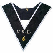 Grand Maître des Banquets 30th Degree French Rite Collar – Black Moire with White Borders