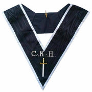Grand Guard of the Camps 30th Degree French Rite Collar – Black Moire with White Borders