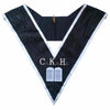 Grand Orator 30th Degree French Rite Collar – Black Moire with White Borders