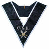 Grand Secrétaire 30th Degree French Rite Collar – Black Moire with White Borders