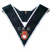 Grand Almoner 30th Degree French Rite Collar – Black Moire with White Borders