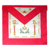 Master Mason Scottish Rite Apron – White & Red Moire Moon & Sun