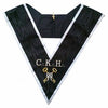 Grand Trésorier 30th Degree French Rite Collar – Black Moire with White Borders