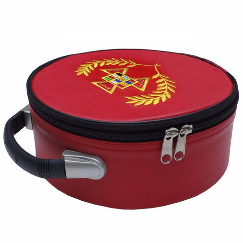 Past Grand High Priest Royal Arch Chapter Crown Cap Case – Red Imitation Leather – detail 2