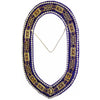 Grand Officers Blue Lodge Chain Collar – Gold Plated with Rhinestones