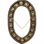 Knights Templar Chain Collar – Gold Plated with Rhinestones