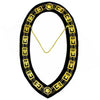 32nd Degree Scottish Rite Chain Collar – Wings Down Gold Plated on Black Velvet