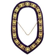 32nd Degree Scottish Rite Chain Collar – Wings Down Gold Plated
